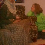 Mom hosts a visit.